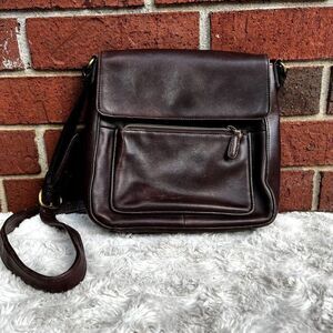 Vintage Fossil Brown Leather Crossbody Bag 75082